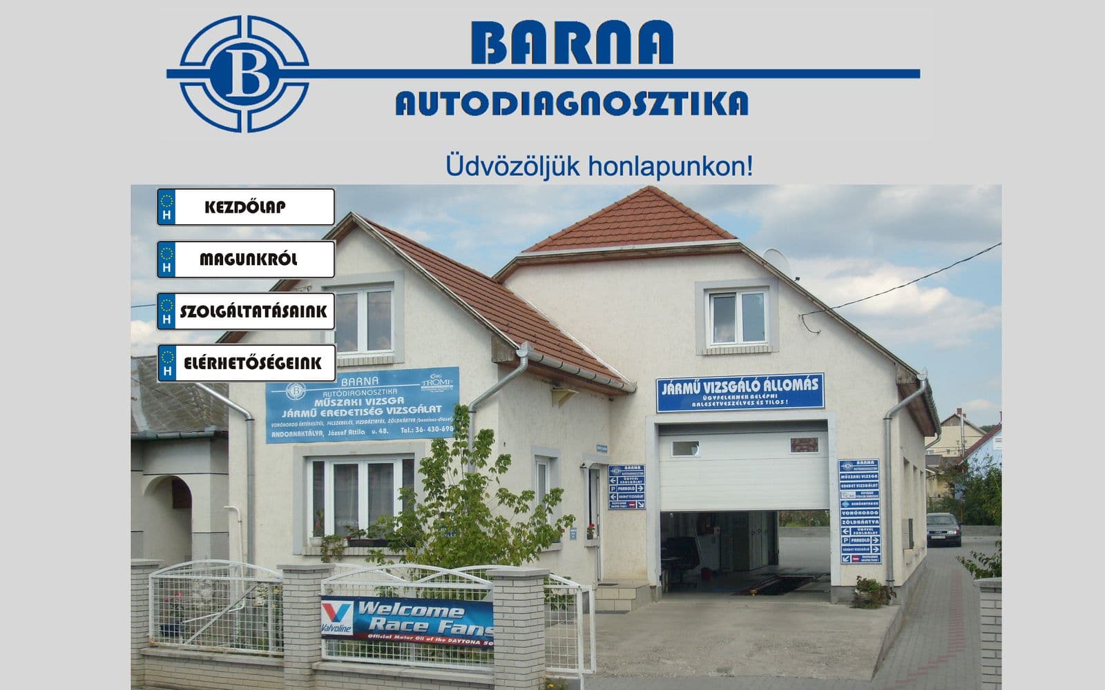 Barna Kft.: a régi weboldal